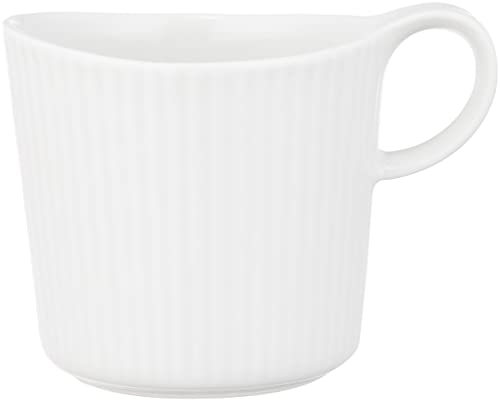 

HASAMI Porcelain 009546 236 Hasami Pottery Mug, Kuro Hayashi Kiln Mug, Large, Approx. 10.1 fl oz (300 ml), Line Carved, White, Mat, Microwave, Dishwas