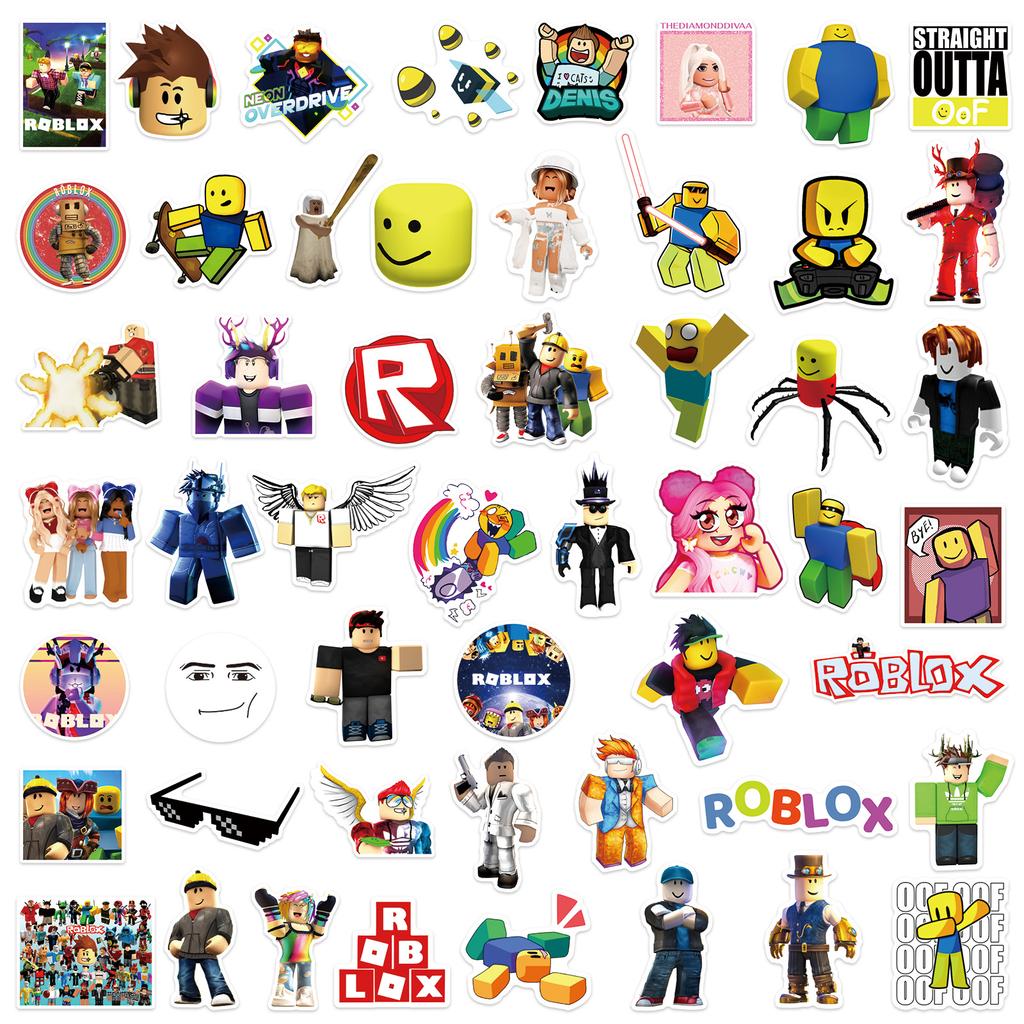 Roblox Graffiti Stickers 50pcs Unique Waterproof Vinyl Decals For Skateboard Helmet Water Bottle Laptop Luggage Kids Teens Fans