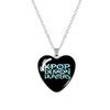 Anime K-pop Demon Heart Shape Pendant Necklace Cartoon Character Idol Jewelry Gifts
