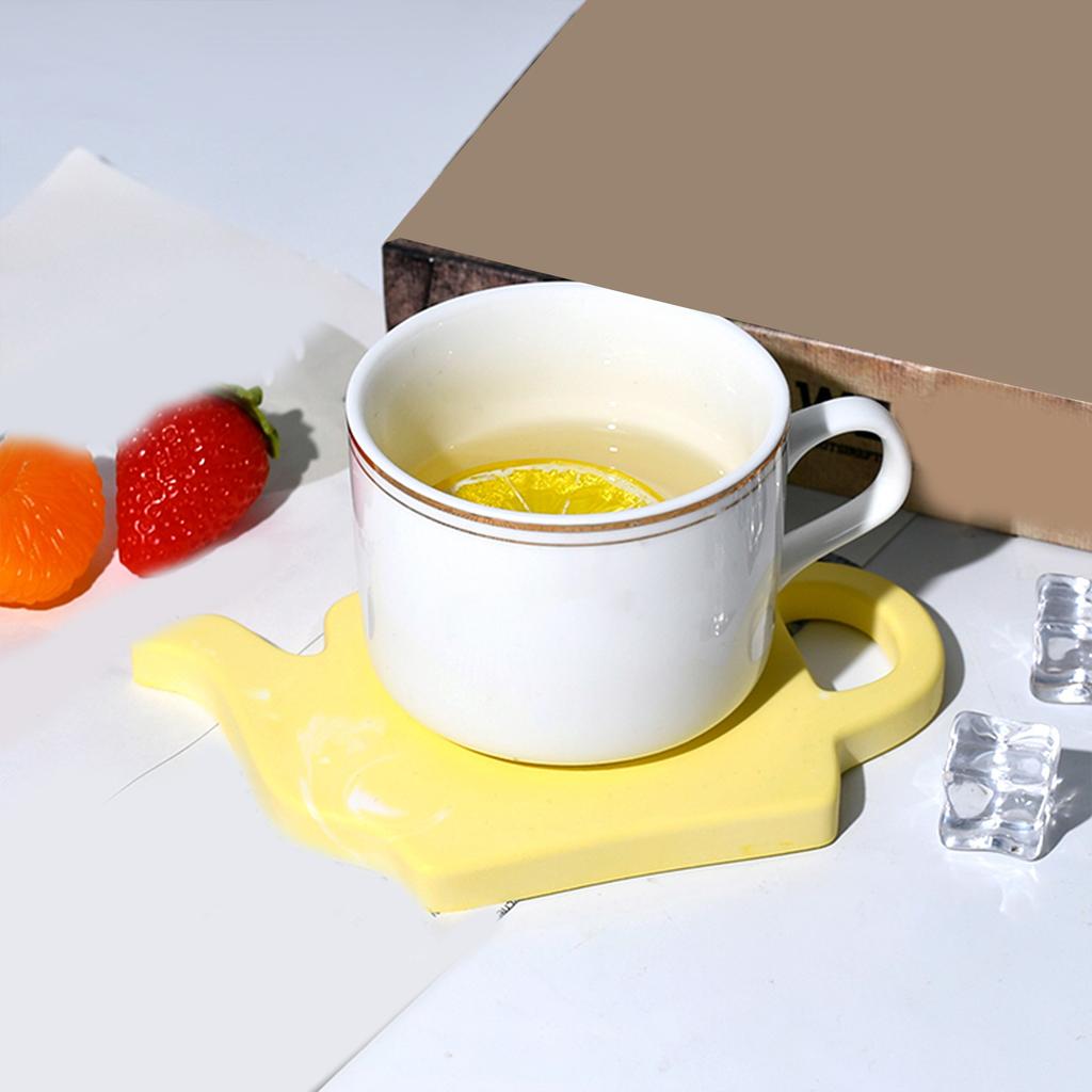 Silicone Resin Cup Pad Moulds Teapot Shape Resin Coasters Molds Silicone Craft Molds Suitable for Craft Enthusiasts
