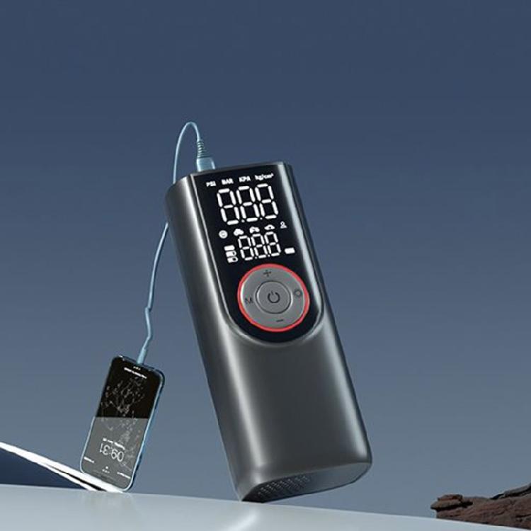 Tire Inflator Portable Air Compressor,6000mAh 150PSI Portable Air Pumps, Accurate Pressure LCD Display,Car Bike