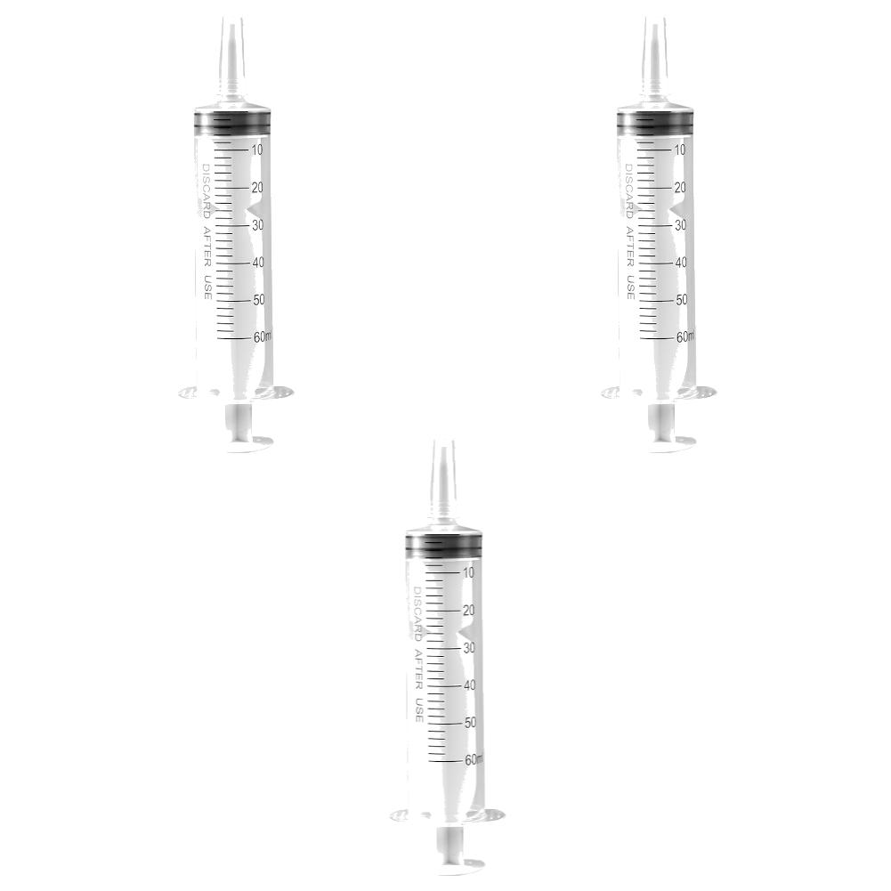 60-150ml Measuring Syringe Glue Filling Plastic Syringe Nutrient Sterile Without Needle Watering Refilling for Animal Feeding