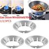 Gas Stove Windproof Shield Windproof Ring Stainless Steel Gas Picnic Cookers Outdoor Wind Deflectors Stove Windshield