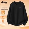 JEEP Men's Fleece-Lined Thermal Round Neck Long Sleeve T-Shirt