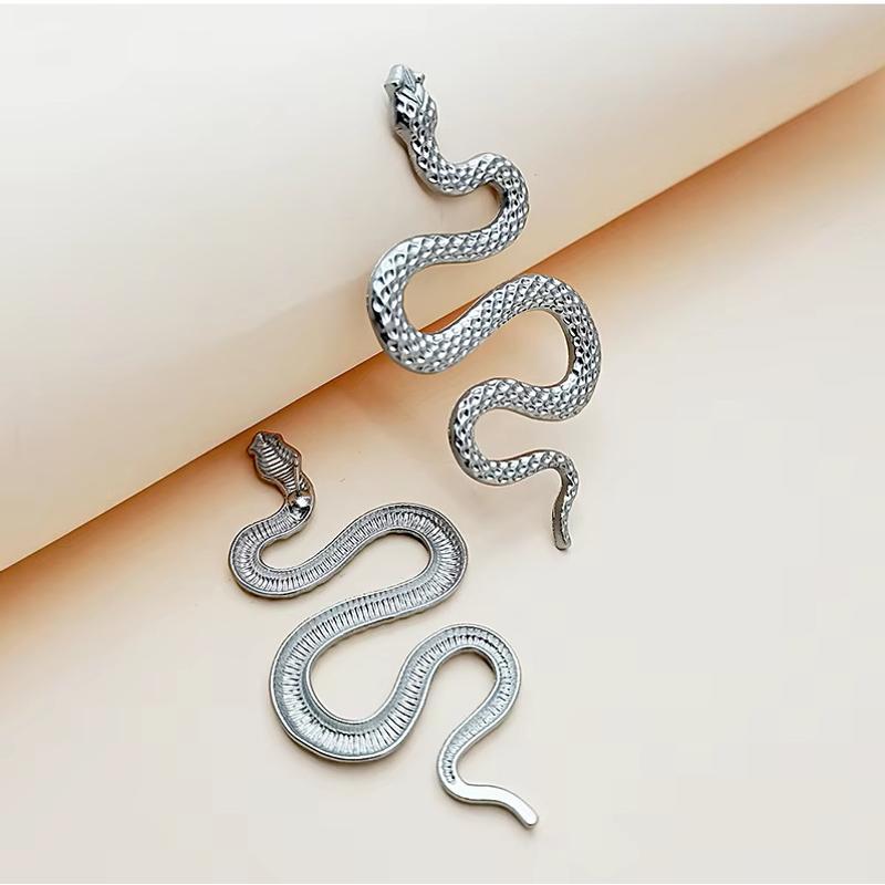 EVISPOL Sexy and Exaggerated Halloween Snake Shaped Stud Earrings for Women Fashion Gothic Personalized Trendy Girl Rock Jewelry