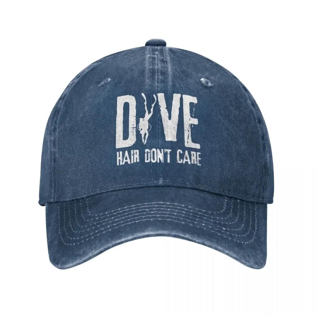 Dive Hair Don't Care Jeans Baseball Cap Adjustable Hat Dad Scuba Diving Diver Cap Hats Spring Summer Casual Casquette