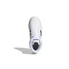 Adidas Neo Hoops 2.0 K Synthetic Leather Abrasion Resistant Mid top Kids' Skateboarding Shoes White Black Kids' FY7700