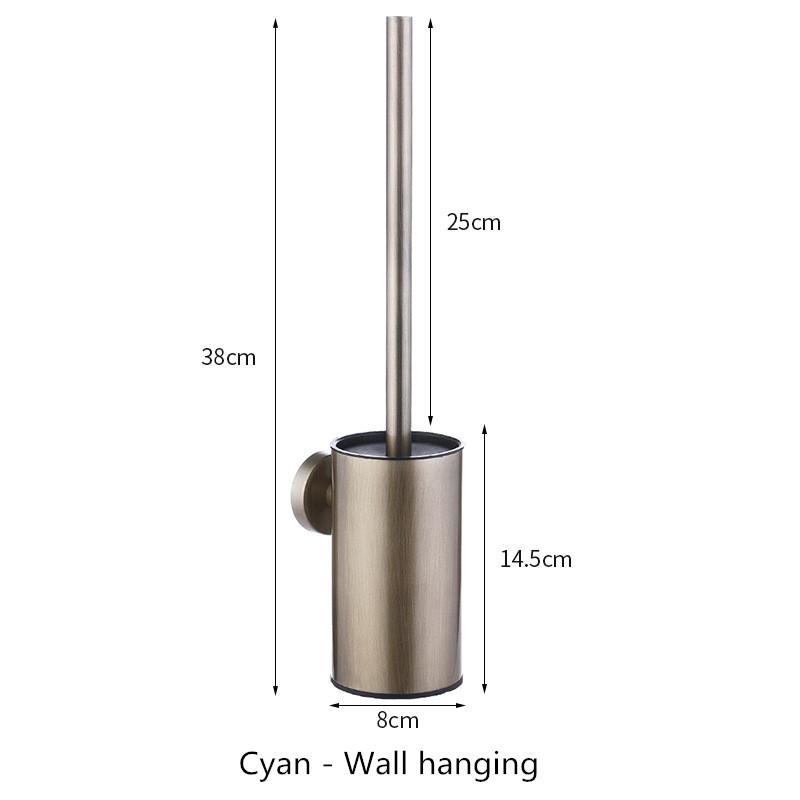 Circular Type Stainless Steel Toilet Brush Black Bathroom Cleaning Brush Holder with Toilet Brush Wall Mount Seven Color Options