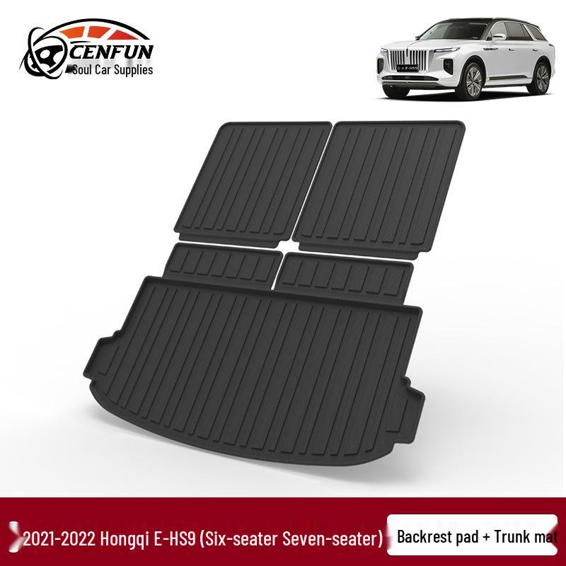 Hongqi E-HS9 Eco-Friendly Odorless TPE Trunk Mat & Waterproof Rear Seat Pad