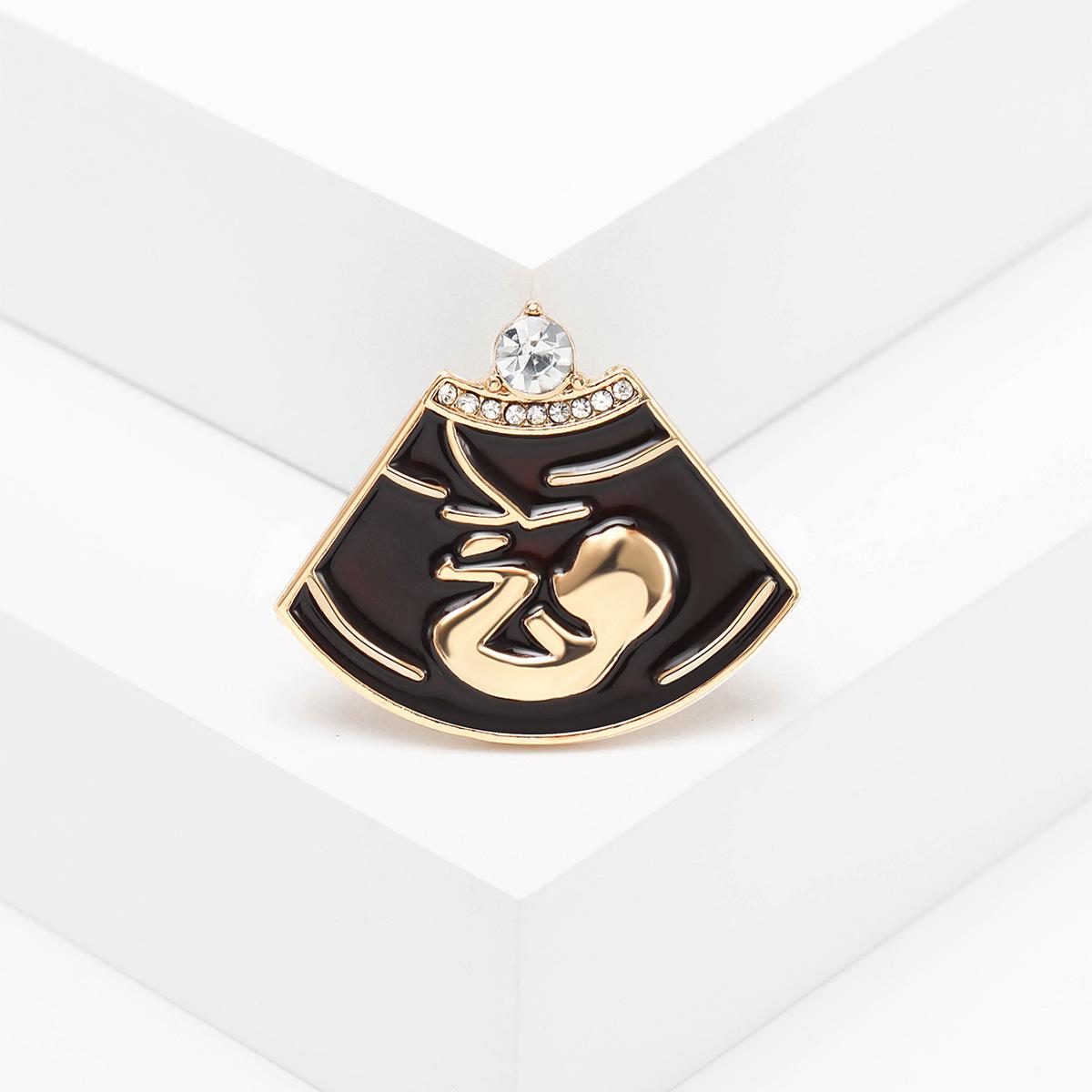 Творческие популярные медицинские украшения, персонализированная мультяшная ретро-брошь в виде плода Источник