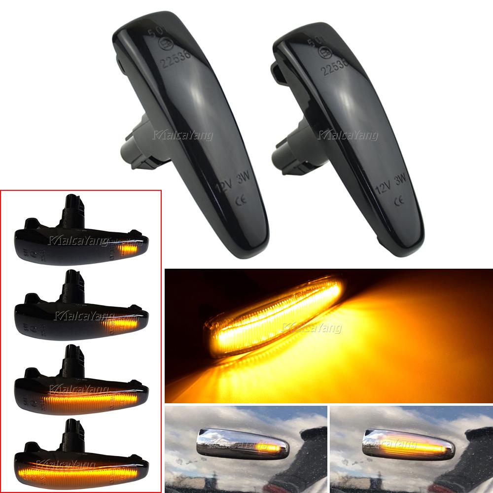 

2pcs Amber Dynamic LED Fender Side Marker for Mitsubishi Lancer EVO X Outlander Sport Mirage 2014+ Turn Signal Light Marker Lamp