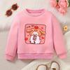 Kids Crewneck Sweatshirt, Sweet Cute Graphic Print, Soft Thin Comfort Pullover