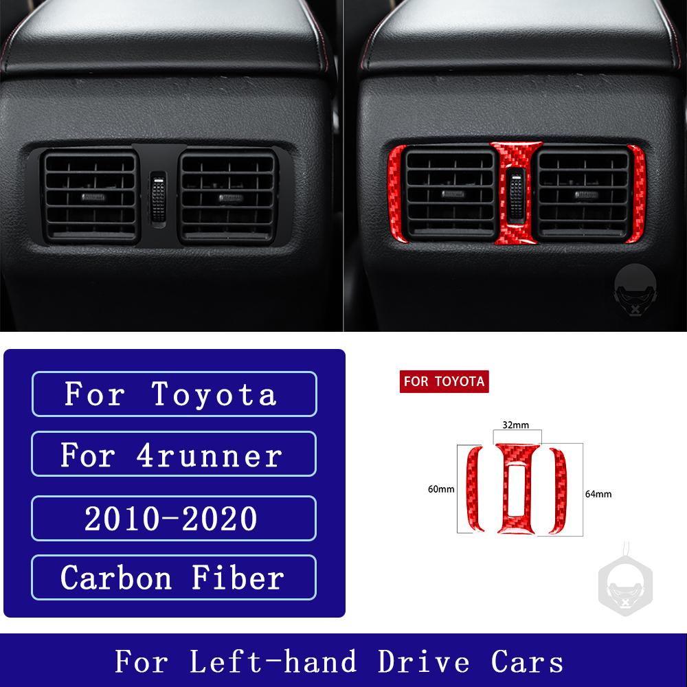 For Toyota 4runner 2010- Carbon Fiber Rear Central Air Vent Control Panel Cover Car Accessories Interior Decorative Stickers