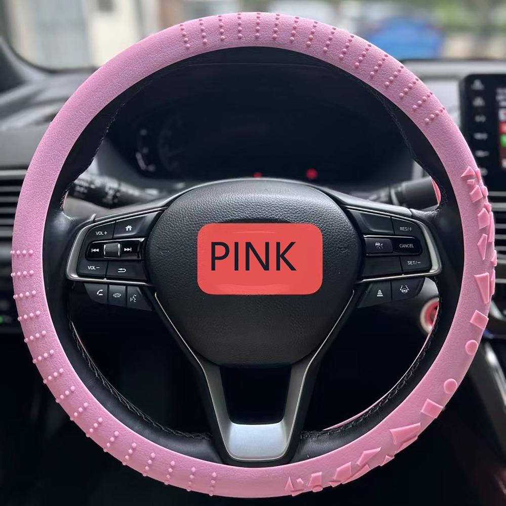 

Еластичний автомобільний чохол із потовщенням частинок Силіконовий автомобільний еластичний чохол для рукавичок підходить для автомобіля діаметром 38 см рожевий