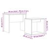 Coffee Tables 2 Pcs Black Oak Effect Particleboard