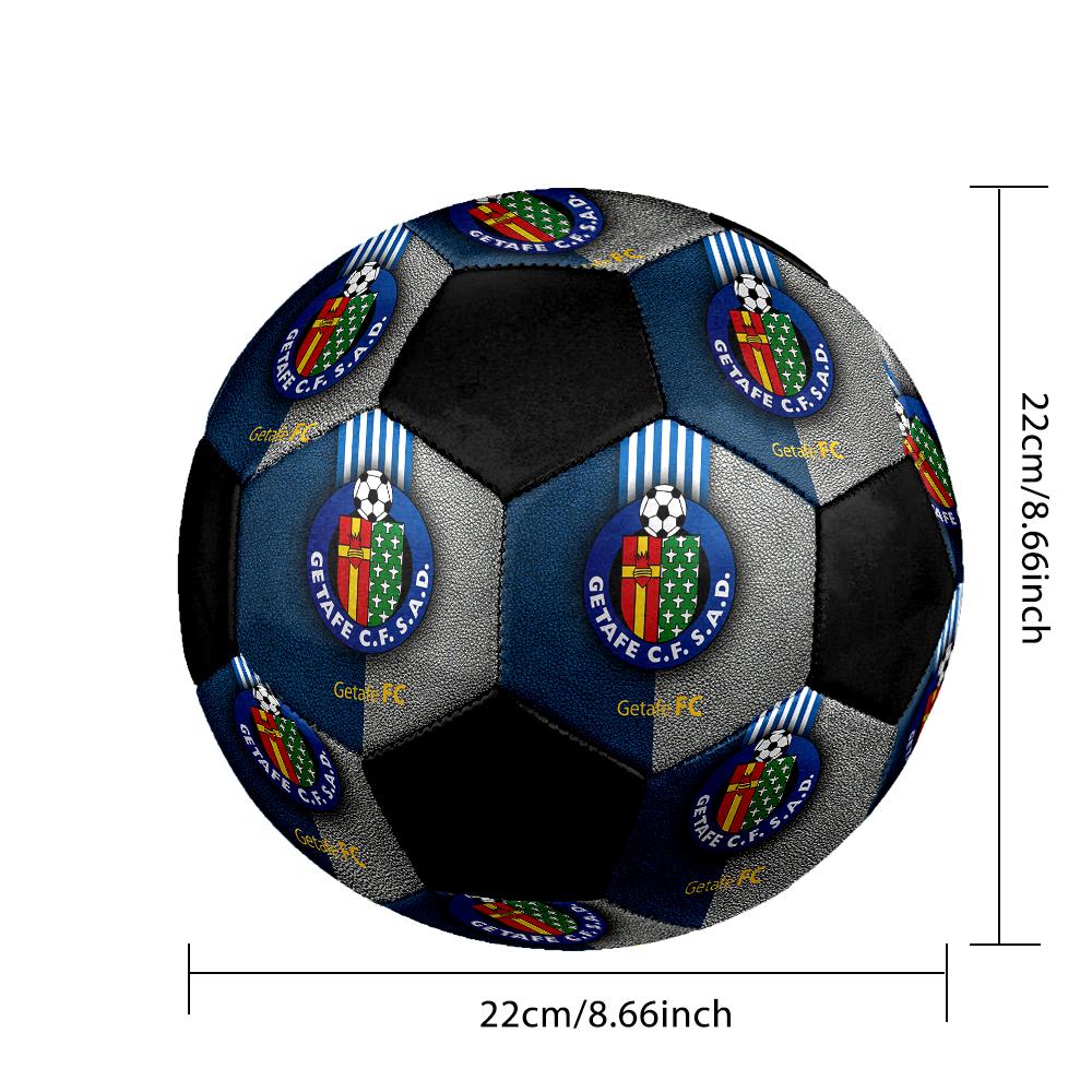 SIZE 5 Getafe CF Soccer Ball Colorful All Ages Machine Stitched PVC Competition Ready Durable High-Bounce
