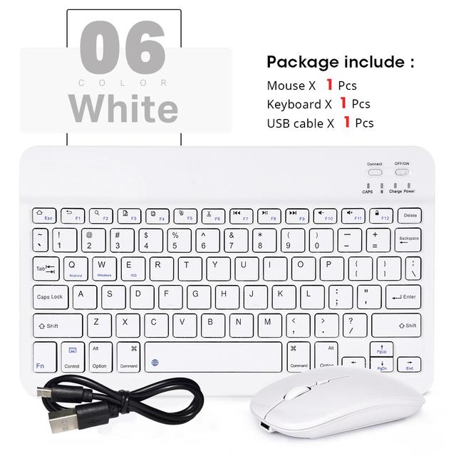 Wireless Keyboard Mouse For Ipad Samsung Xiaomi Huawei Android Tablet Portable Portuguese Arabic Korean Mini Bluetooth Keyboard