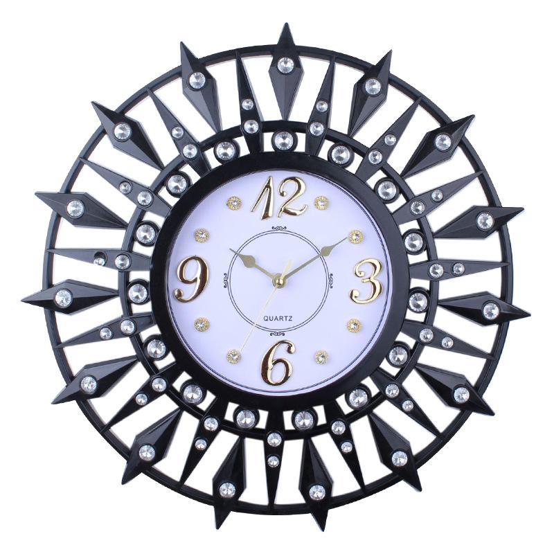 New Decorative Clock Three-dimensional Frame for Home Living Room Plastic Wall Clock Light Luxury Font Clear and Accurate Travel Time