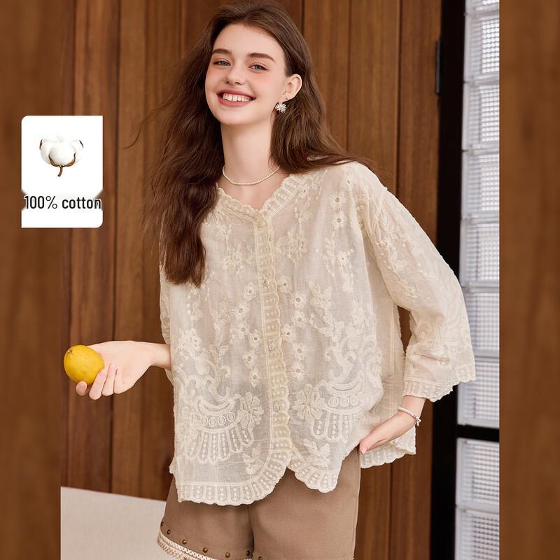 

Женский сладкий кардиган с кружевной отделкой Bailuyu M