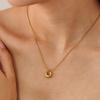 Minimalist Jewelry 18k Gold Plated Geometric Hollow Handbag Shape Stainless Steel Pendant Necklace