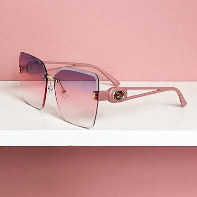 G Family Women'S High-End Sunglasses, Frameless Trimmed Sunglasses, Casual Cycling Sunshade Glasses