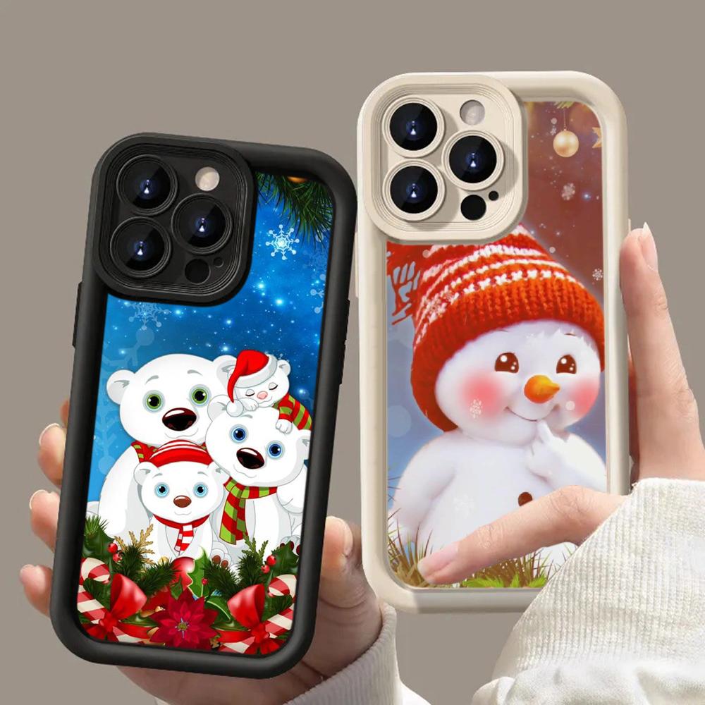 Ae110 Merry Christmas Phone Cases for Samsung A54 A14 A05s A55 A53 A15 S23 S24 Ultra S25 Plus A35 S20 FE A25 Angel Eye Ladder Protective Cover