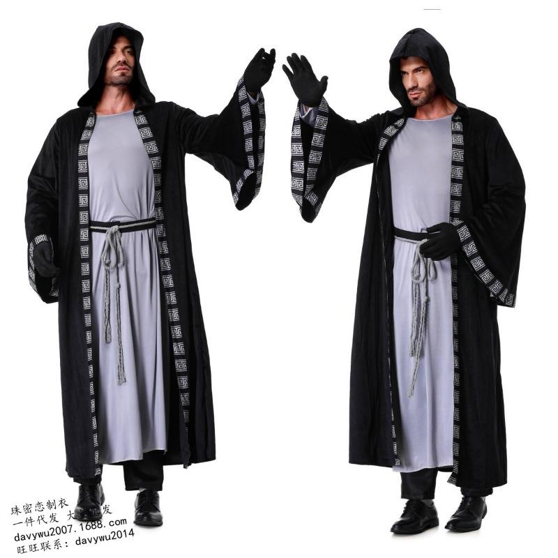 Halloween Wizard Male Female Black Vampire Female Witch Dark God Demon Spell Couple Uniform