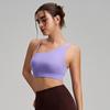 Cross-Back Irregular Yoga Bra - Quick-Dry, Elastic Sports Vest