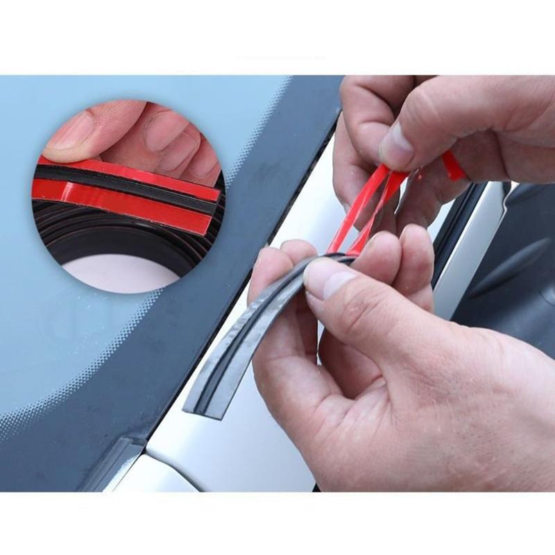 EPDM Rubber Sunroof Cover Seal Trim Adhesive Rubber Trim Flexible Strips for Car Windshield & Tailgate Weather Stripping