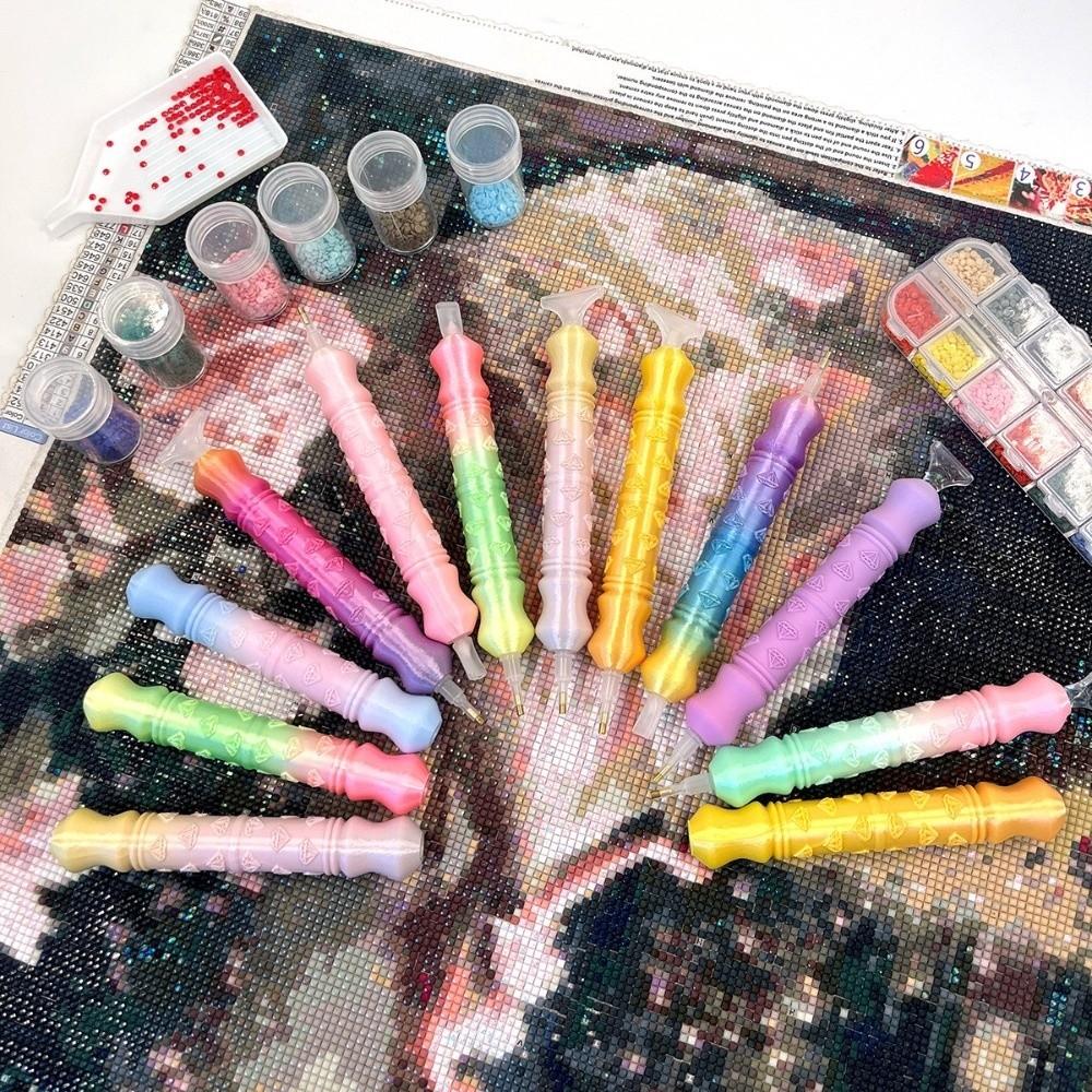 Replacement Pen Heads 5D Diamond Painting Pen Kit Embroidery DIY Craft Diamond Painting Tool with 5 Multifunctional Pen Tips