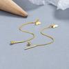Cercei Lungi Din Argint 925 Bright Fly Gold Plated Butterfly Dangle Earrings, Delicate Feminine Design, Elegant Accessory, Jewelry Box Included, A180