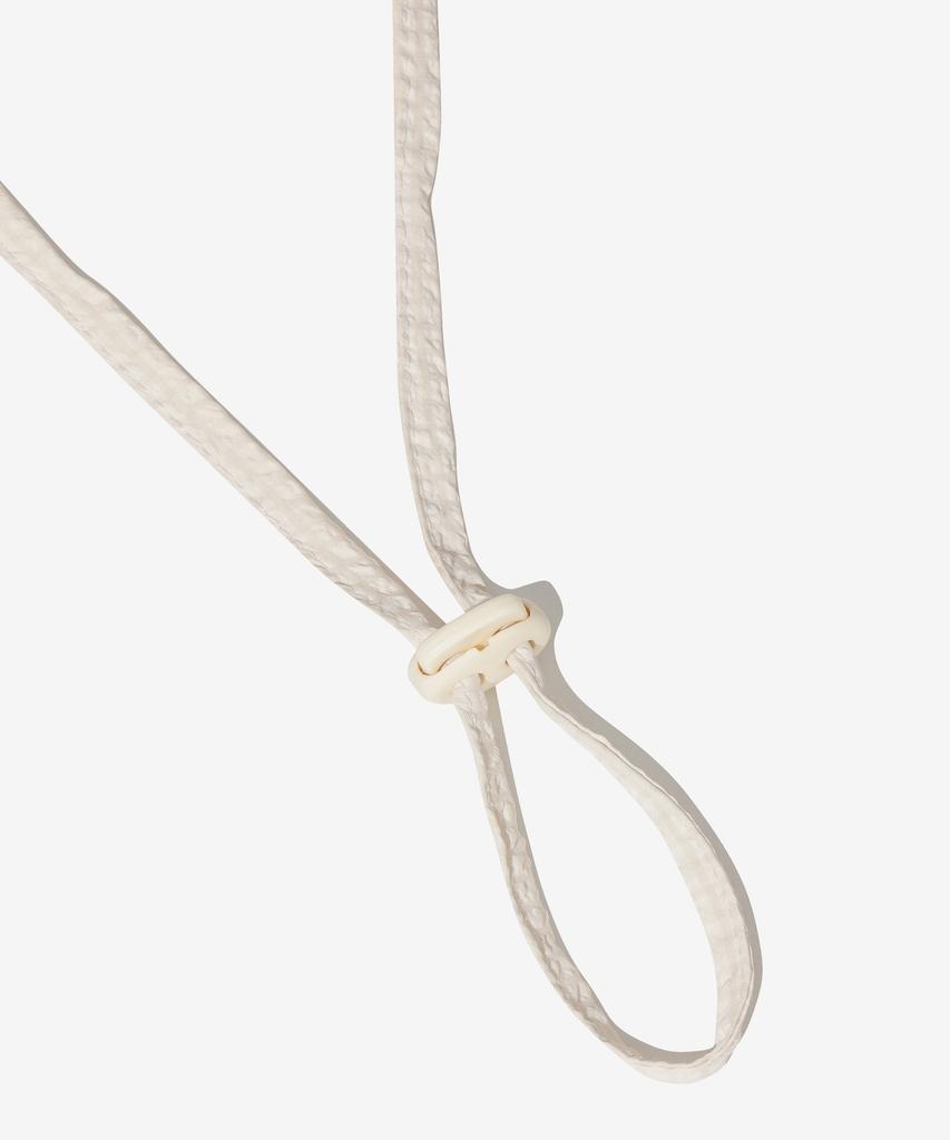 COVERNAT WOMAN Seersucker Bucket Hat Ivory