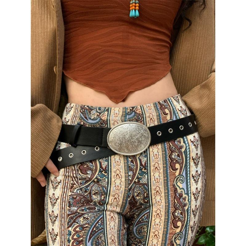 Retro Modern Womens Belt Beautifully Designed Wide Style For Casual Denim Looks