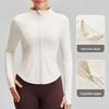 Women's Slimming Long Sleeve Stand Collar Sports Top - Elastic and Elegant Yoga & Running Fitness Jacket