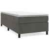 3144646 vidaXL Lit à sommier tapissier et matelas Gris foncé 80x200 cm Velours