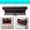 Dual-Use Wall-Mount Rack for Round Head Detail Brush & Sprayer
