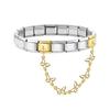 Women Fashion Zircon Star Butterfly Golden Heart Tassel Chain Italian Charms Fit 9mm Stainless Steel Bracelet DIY Jewelry Gift