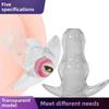 AA Transparent Hollow Anal Plug, Silicone Backyard G-spot Unisex Anal Plug Speculum Adult Sex Toys