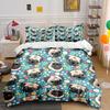 Pug-Themed Floral Pattern Set Exquisite Three-Piece Bedding Set Gift For Kids And Adults