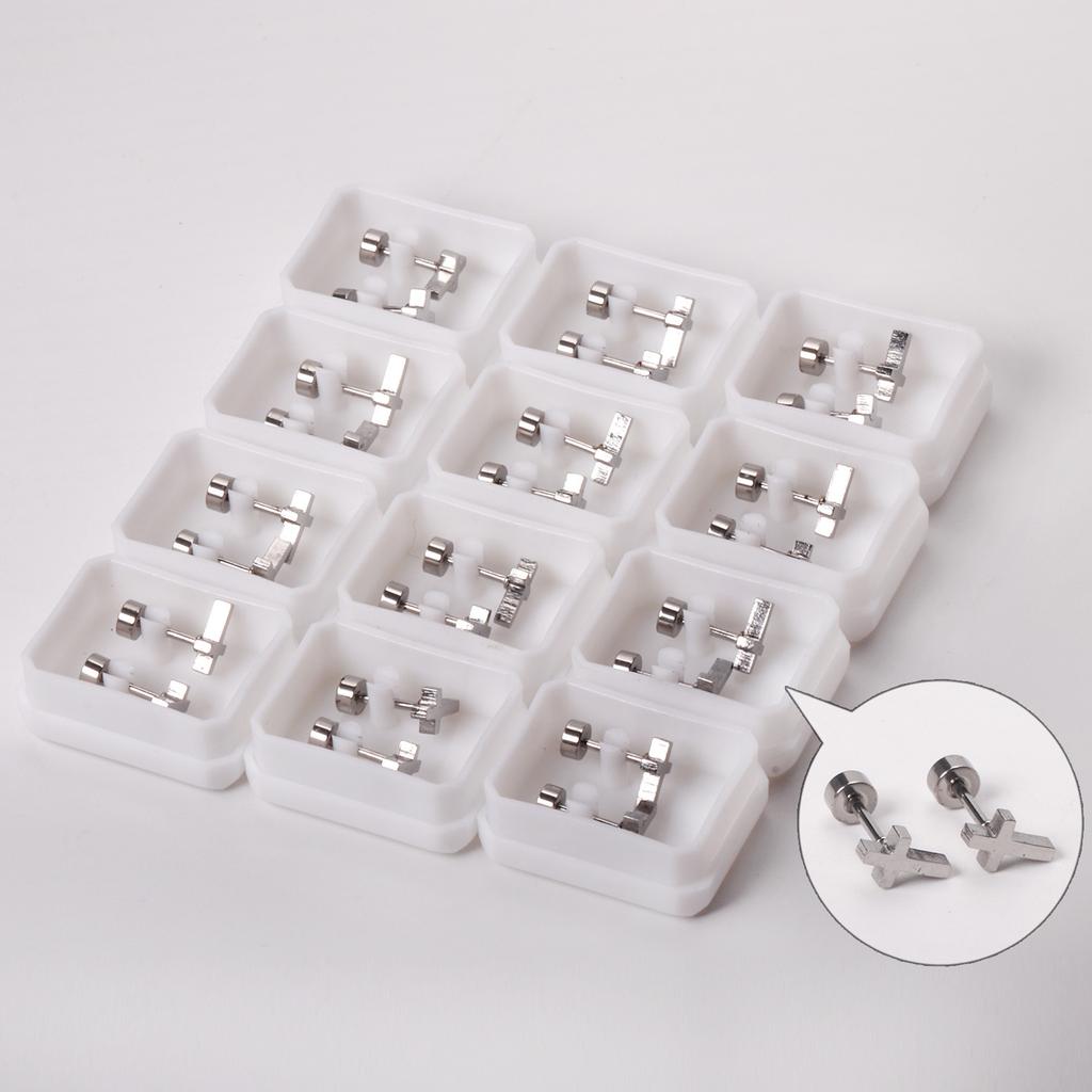 Simple And Elegant Cross Earrings Hypoallergenic Casual Versatile Electroplated Stud Earrings For Women