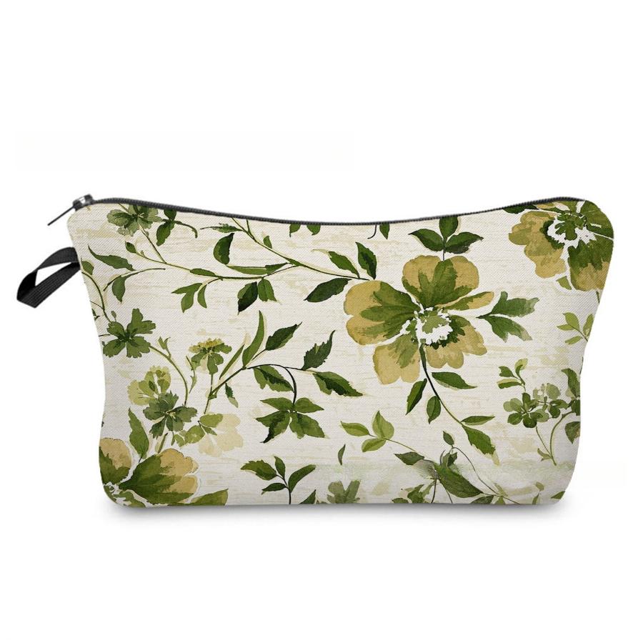 Damen Blume Muster Kosmetiktasche Toilettenartikel Organizer Reise Aufbewahrungskoffer 6971 KTB