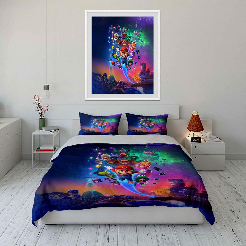 "Colorful Cartoon Game Bedding" Bedding Duvet Cover Set Duvet Cover Pillowcases (1 * Duvet Cover 2 * Pillowcases, without duvet insert)