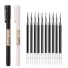 0.5mm Black/White Gel Pen Black Ink Bullet  MUJIs Gel Pen Replaceable Refill Set for School Office Supplies Writing Stationery