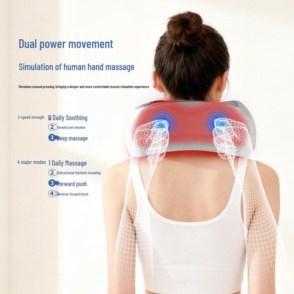 U-shaped Multi-functional Neck and Back Massager Pillow for Cervical and Lumbar Support