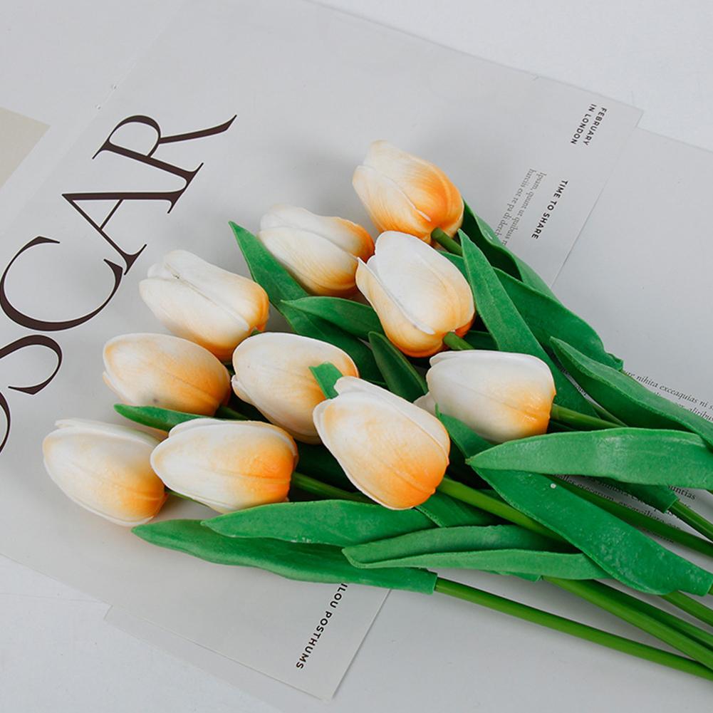 Home Decoration Artificial Tulips Wedding Home Low Maintenance Realistic Appearance Vibrant Colors For Home For Living Room