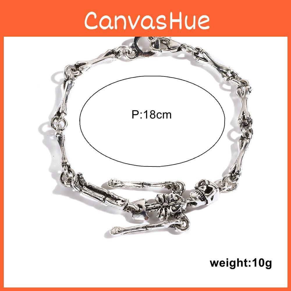 Skull Alloy Trendy Robot Bracelet Jewelry For Ladies Halloween Accessory Costume