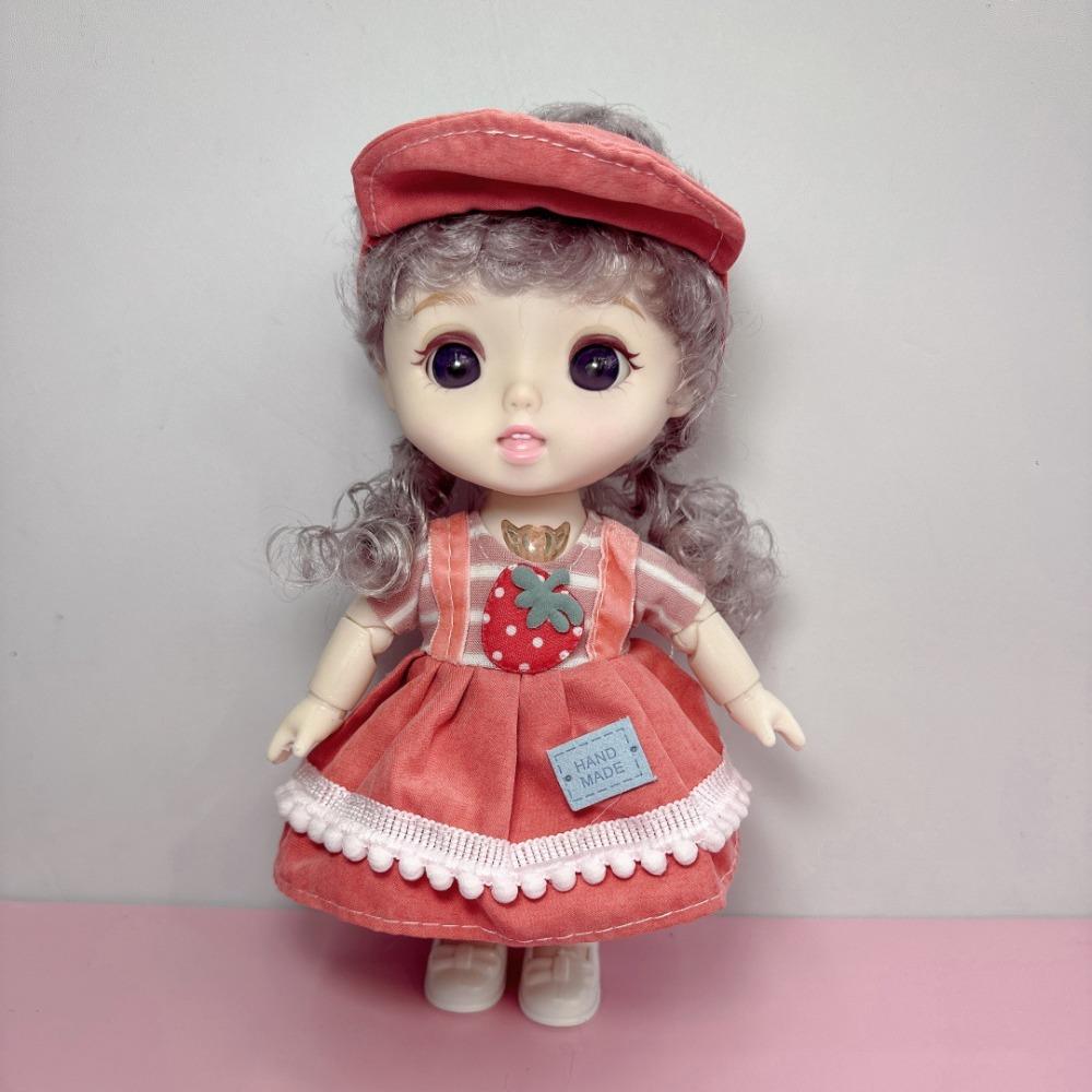Full Body Girls' Doll with Clothes Dolly Girl Dress Up Toys Baby Doll 20cm Dress Doll  Children