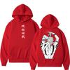 Anime Jujutsu Kaisen Sukuna Print Hoodies Harajuku Vintage Manga Men's Pullover Oversized  Casual Cosplay Hoody Sweatshirt