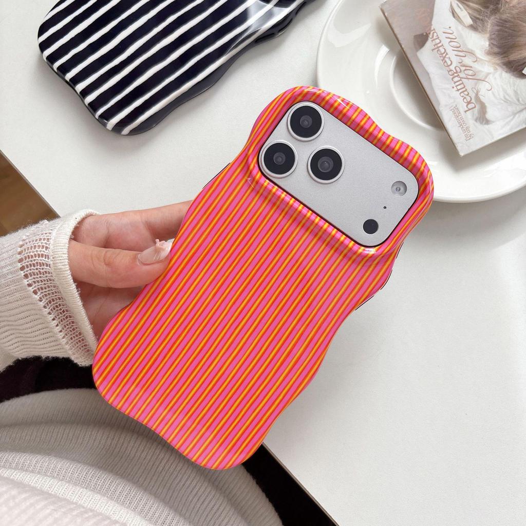 Literary Stripe Case for iPhone 16 Pro Max & Apple 17 with Two-in-One Film
