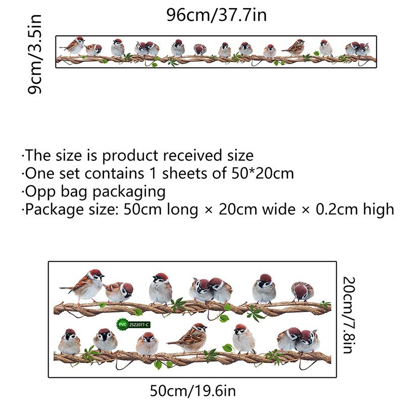 

Милая наклейка на стену из ротанга с птицей, декор для гостиной, дивана, съемные наклейки на стену в детской комнате, украшение для детской комнаты 50x20cm разноцветный